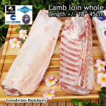 Lamb CHOP RACK (cut from lamb rack) frozen 1 & 3/4" price/pack 700gr (brand Australia Wammco / WhiteStripe)